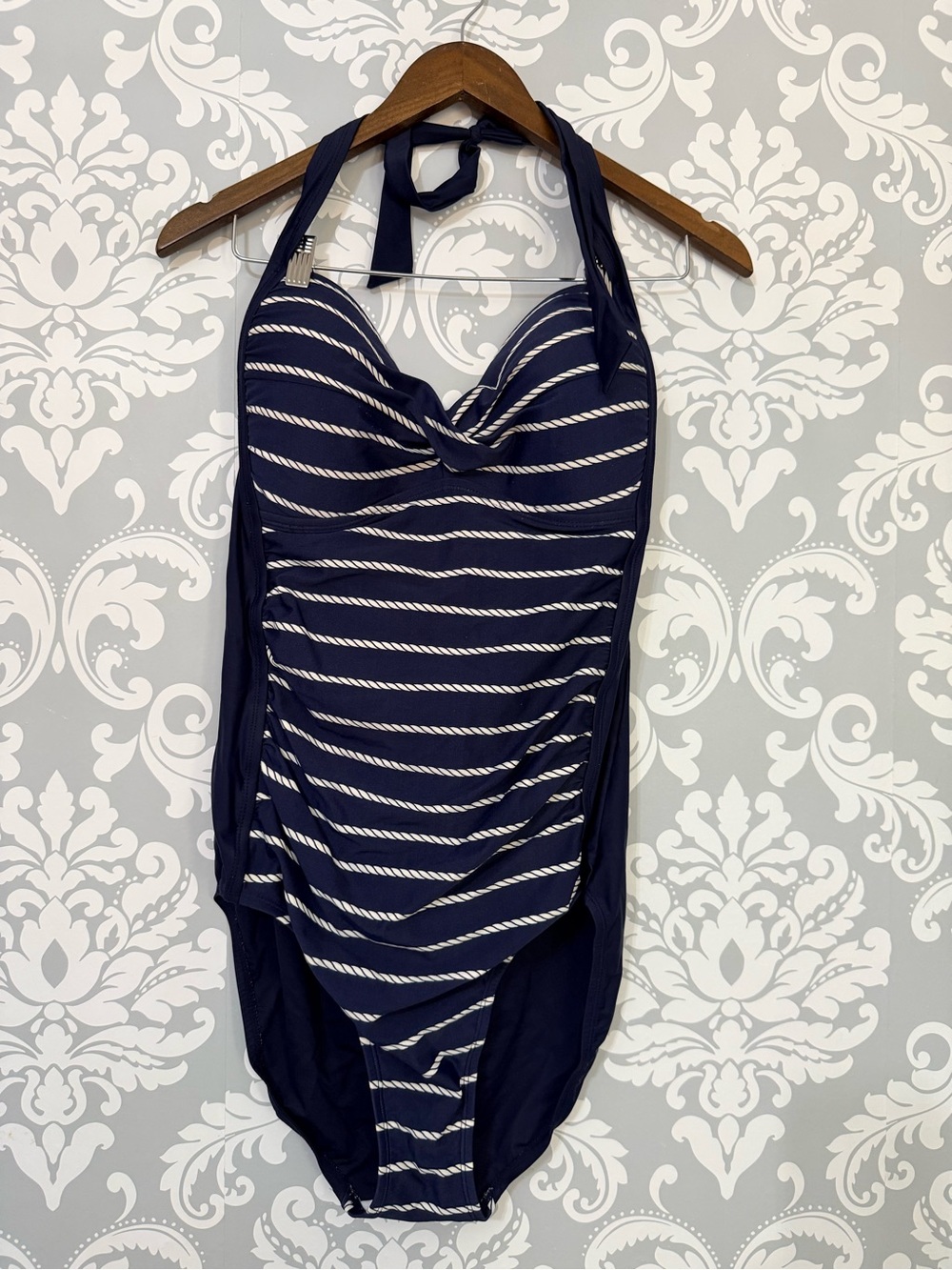 💫2/$25 • Merona Nautical Rope Striped One-Piece Halter Swimsuit